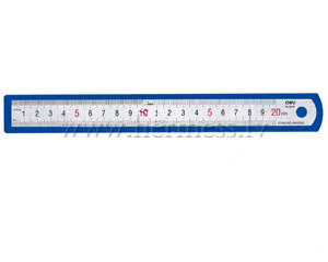 Lineāls metāla, 20 cm, DELI